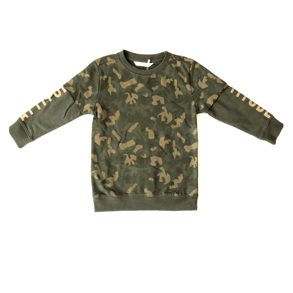 All over printed twofer sweatshirt
